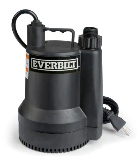 Everbilt 1/6 HP Plastic Submersible  Utility Pump