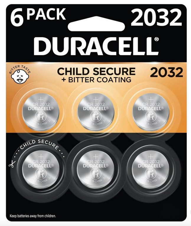 Duracell 2032 Batteries Lithium Coin Button 6 Pack