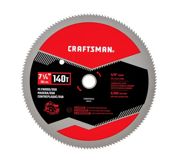 Craftsman 7 1/4in Plywood Saw Blade 140 Tooth