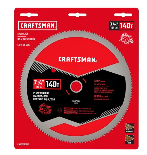 Craftsman 7 1/4in Plywood Saw Blade 140 Tooth
