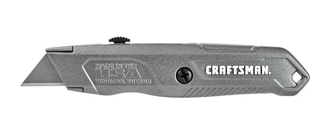 Craftsman 3 Blade Retractable Utility Knife with On Tool Blade Storage