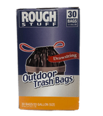 Rough Stuff 33 Gallon Drawstring Trash Bags 30 Count