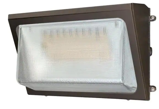Lumark WPM 250-Watt Equivalent 7100 Lumens Integrated LED Bronze Outdoor Medium Wall Pack Light 4000K Bright White Damaged Box