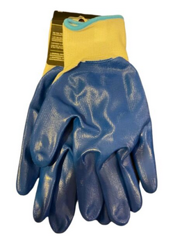 Firm Grip Nitrile Dipped Pro Paint Blue Washable and Reusable Gloves