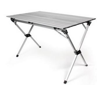 Camco 27in x 43.5in x28in Aluminum Rollup Table with Bag