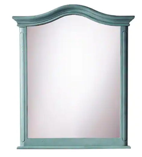 Provience 28 Inch Framed Wall Mirror Blue