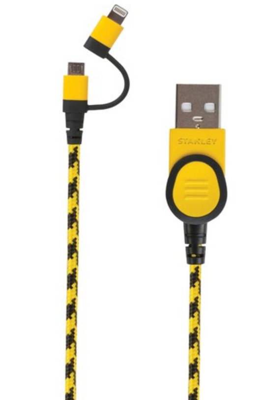 Stanley 6 Foot 2 In 1 Cable For Lightning And Micro USB