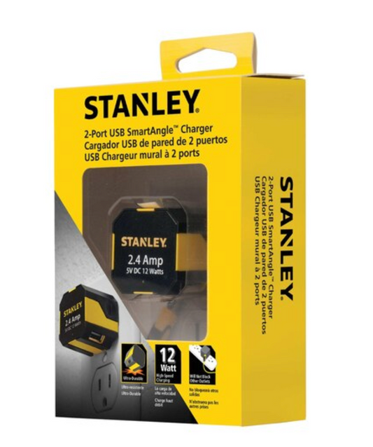 Stanley 2 Port USB Smart Angle Charger