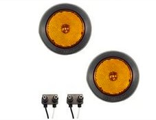 Amber 2.5 Inch Round Side Marker Light