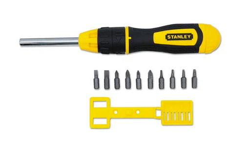 Stanley Ratcheting Screwdriver With 10 Bits
