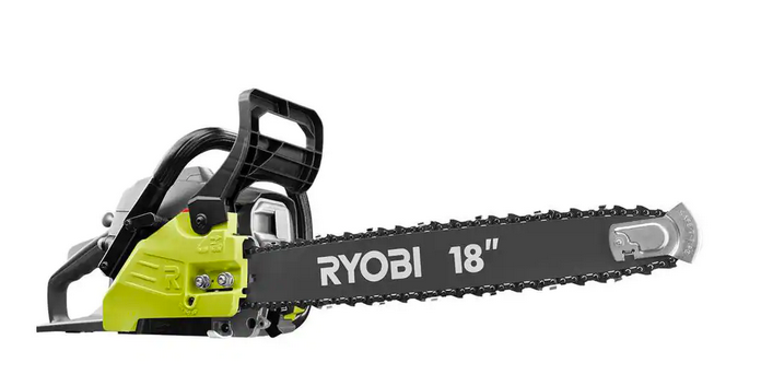 Ryobi 18 inch 38cc 2 Cycle Gas Chainsaw with Heavy Duty Case