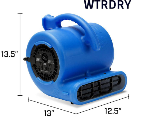 VP25 1/4 HP Air Mover Blower Fan for Water Damage Restoration Carpet Dryer Floor Home and Plumbing Use in Blue *Scratch & Dent*