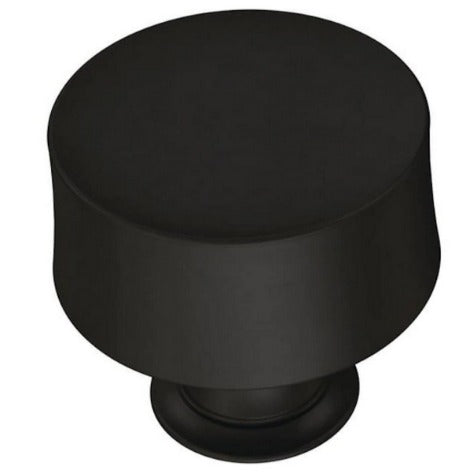 Liberty P35538C-FB 1 1/4" Flat Black Drum Cabinet Drawer Knob *DAMAGED BOX*