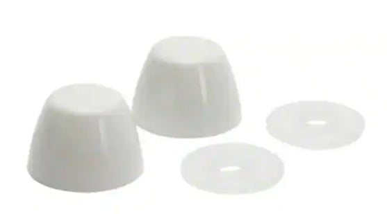 Fluidmaster White Toilet Bolt Caps Damaged Box