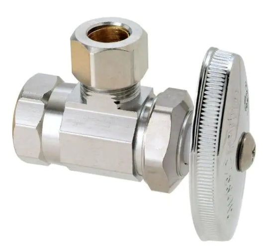 BrassCraft 3/8 in. FIP Inlet x 3/8 in. Compression Outlet Multi-Turn Angle Valve *DAMAGED BOX*