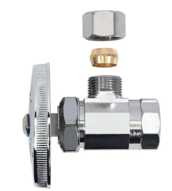 BrassCraft 3/8 in. FIP Inlet x 3/8 in. Compression Outlet Multi-Turn Angle Valve *DAMAGED BOX*