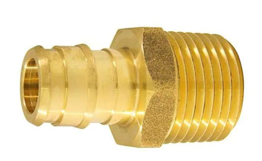 APOLLO 1/2 in. Brass PEX-A Expansion Barb x 1/2 in. MNPT Male Adapter  *DAMAGED BAG*