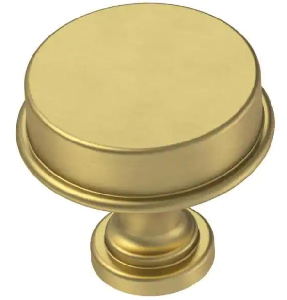 Liberty Classic Elegance 1-5/16 in. (33 mm) Brushed Brass Round Cabinet Knob *DAMAGED BOX*