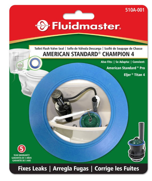 FLUIDMASTER 2.75-Inch Id X 4.3-Inch Od Diameter Rubber Toilet Flush Valve Seal *DAMAGED BOX*