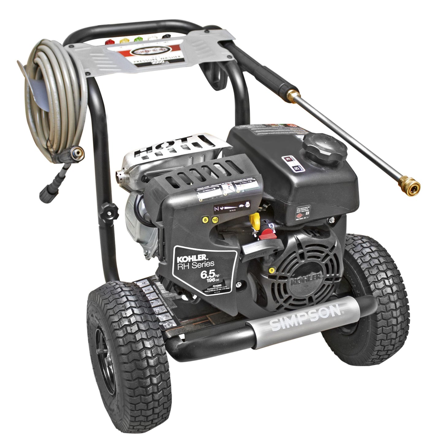 Simpson 3000 PSI at 2.4 GPM Kohler RH265 with OEM Technologies Axial Cam Pump Cold Water Premium Residential Gas Pressure Washer Factory Serviced