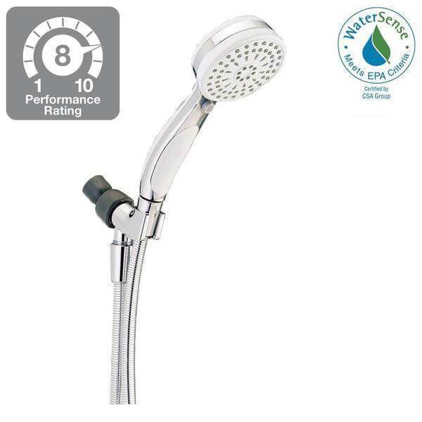 ActivTouch 9-Spray Handheld Showerhead with Pause in White and Chrome Damaged Box-OTHER ITEMS-Tool Mart Inc.