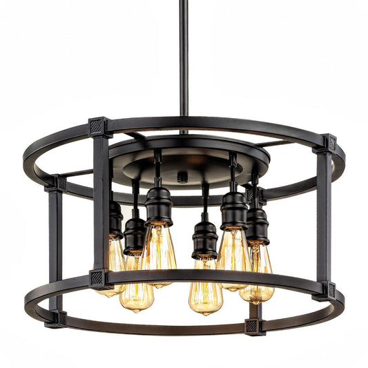 Fifth And Main Romaro Row Six Light Aged Bronze Dinette Chandelier Damaged Box