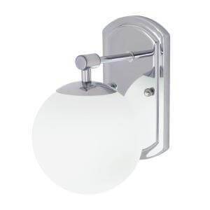 ALSY Lighting LED Wall Sconce Chrome with Glass Globe Shade Damaged Box-sconces & wall fixtures-Tool Mart Inc.