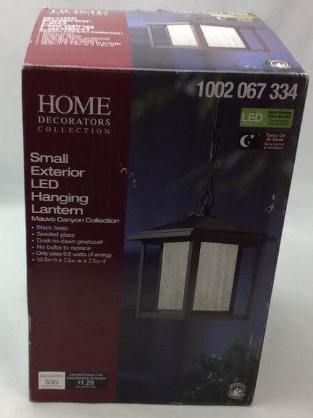 Black Outdoor Dusk to Dawn Hanging Lantern Damaged Box-outdoor lighting-Tool Mart Inc.