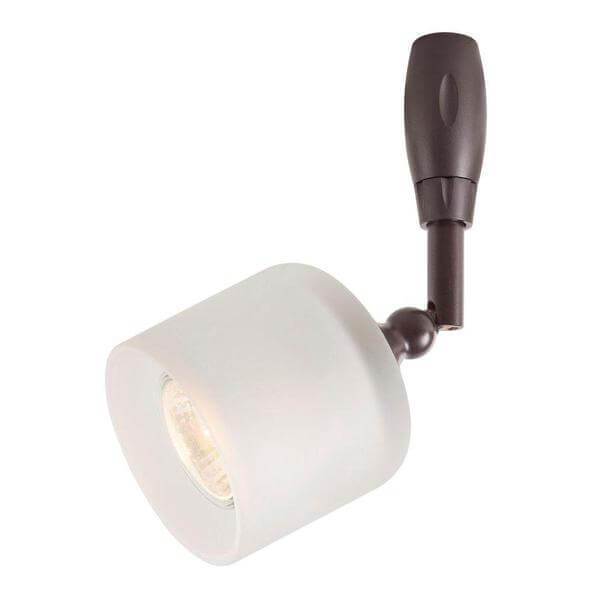 Bronze Flex Track Lighting Head with Frosted Glass Shade Damaged Box-Lighting-Tool Mart Inc.