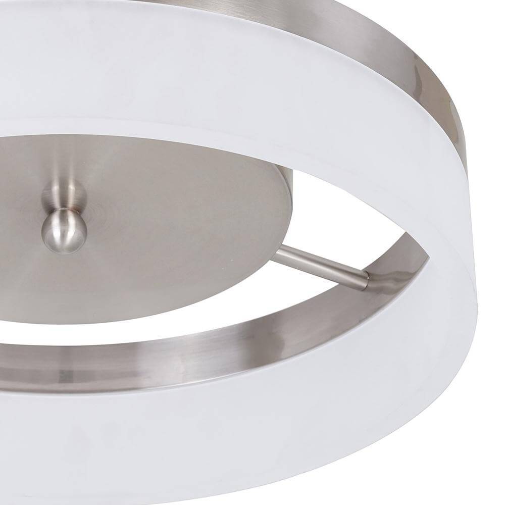 Brushed nickel integrated LED ceiling flush mount damaged box-Lighting-Tool Mart Inc.