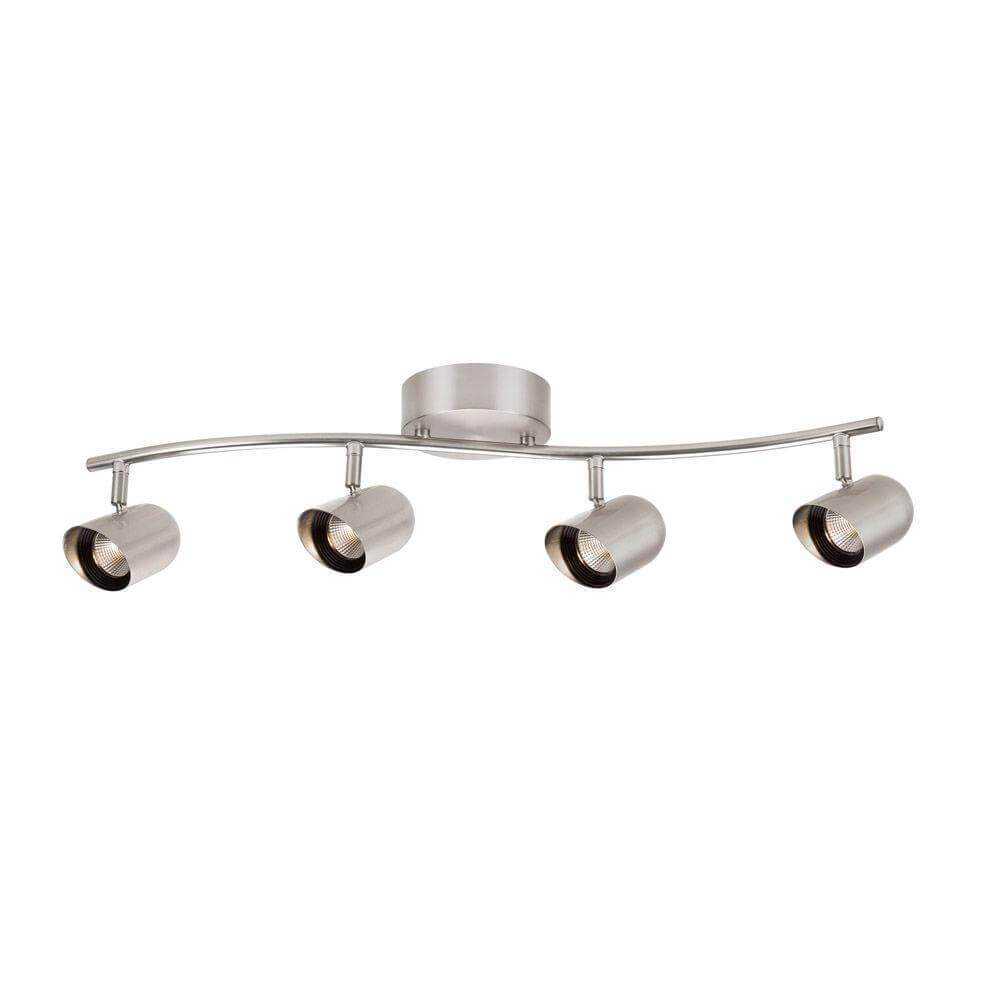 Brushed nickel LED dimmable fixed track lighting kit with wave bar damaged box-Lighting-Tool Mart Inc.