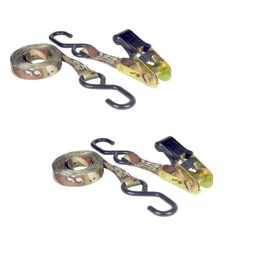 Camouflage Buckle Ratchet Tie Downs 2x20-tie downs, chains, & straps-Tool Mart Inc.