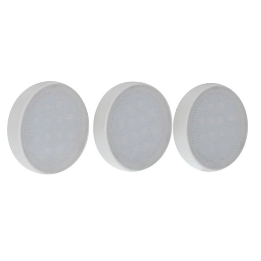 Commercial Electric 3-Light LED White RGB Color Changing Puck Light Kit Damaged Packaging-under cabinet-Tool Mart Inc.