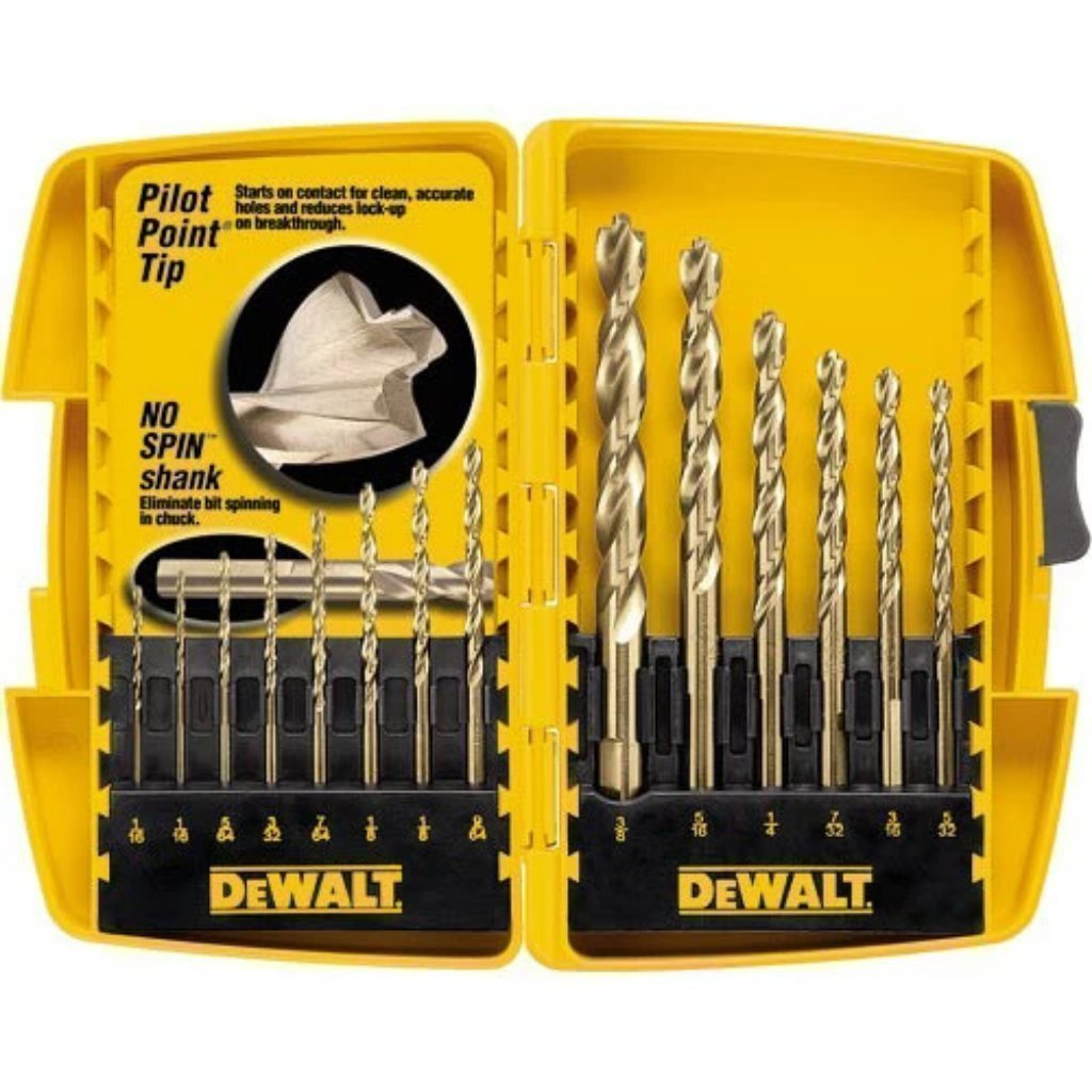 Dewalt 14 Piece Pilot Point and Drill Bit Set-drills & drivers-Tool Mart Inc.