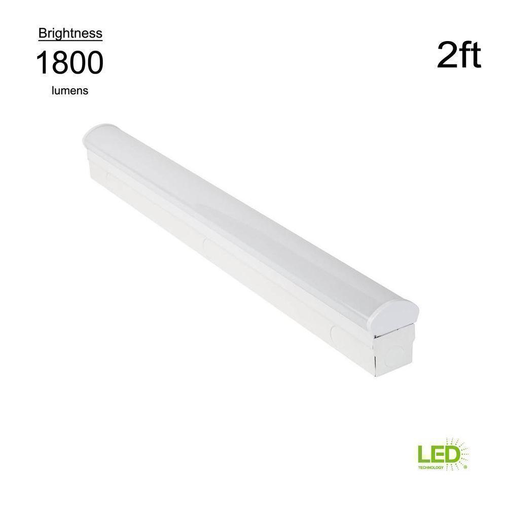 Direct Wire Powered 2 ft. White 4000K Integrated LED Strip Light Bright White Damaged Box-bay & strip lights-Tool Mart Inc.