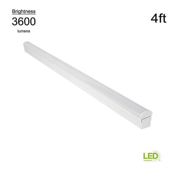 Direct Wire Powered 4 ft. White 4000K Integrated LED Strip Light Damaged Box-bay & strip lights-Tool Mart Inc.