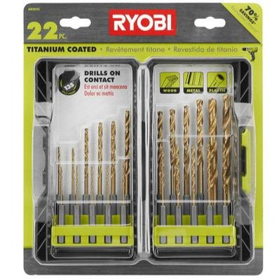 Ryobi Titanium Drill Bit Kit (22-Piece) Damaged Package