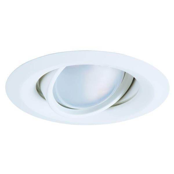 E26 Series 5 in. White Recessed Ceiling Light Self Flanged Adjustable Gimbal with 25 Degree Tilt-recessed fixtures-Tool Mart Inc.