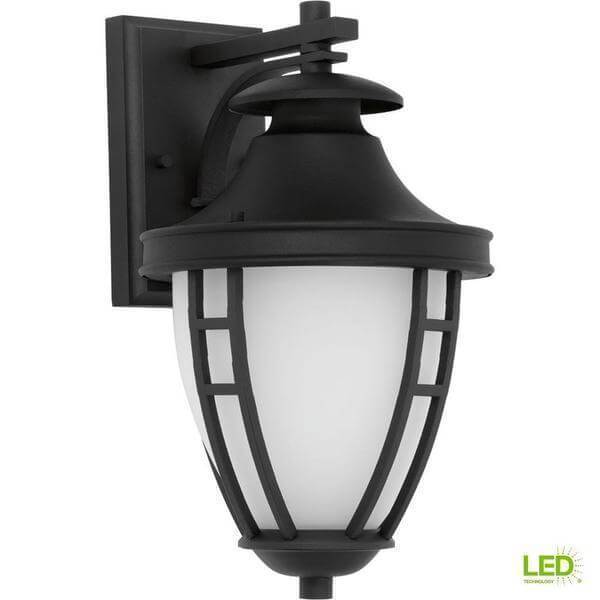 Fairview Collection 1-Light 14.2 in. Outdoor Textured Black LED Wall Lantern Damaged Box-outdoor lighting-Tool Mart Inc.