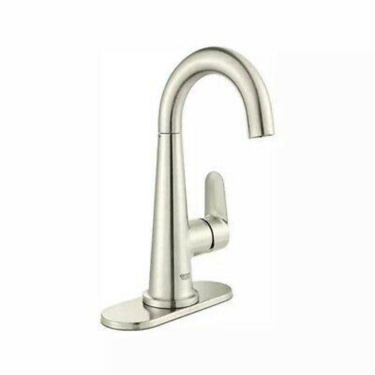 American Standard Grohe Veletto 4 Inch Centerset Single Handle Bathroom Faucet Brushed Nickel Damaged Box