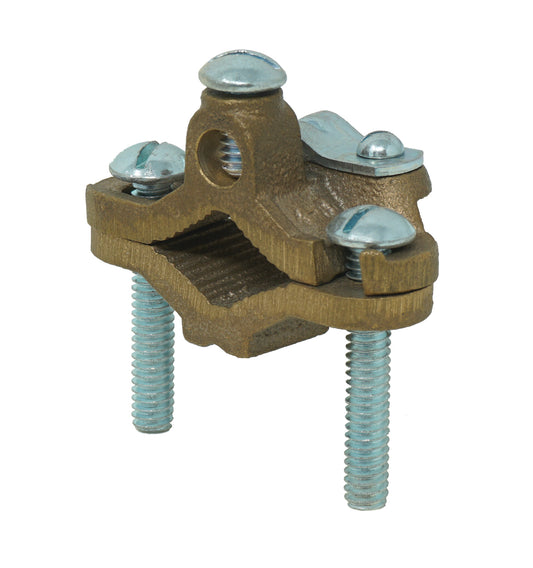 Bronze Armored Ground Clamp 4-8 Awg 1/2"-1"