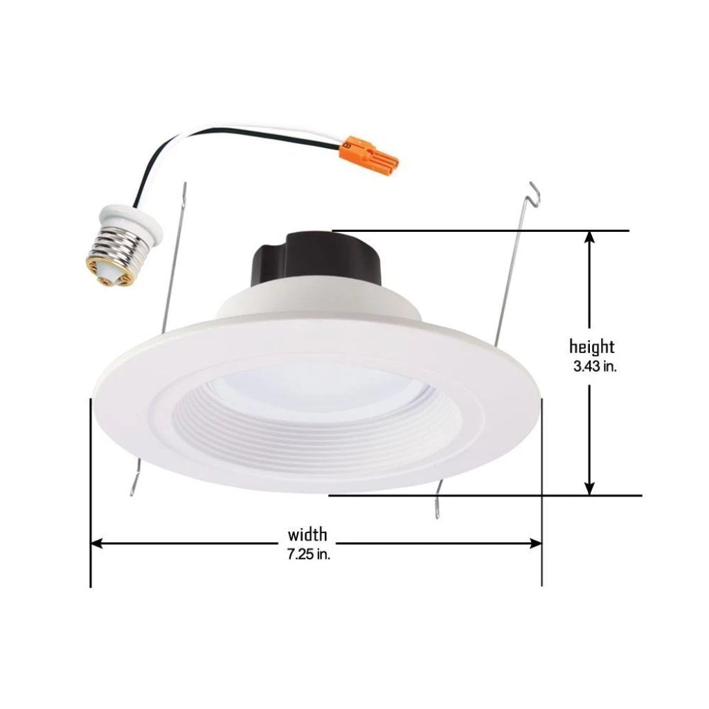 Halo RL 5 in. and 6 in. White Integrated LED Recessed Retrofit Ceiling Light Fixture, 910 Lumens, 90 CRI, 3500K Bright White Damaged Box-recessed fixtures-Tool Mart Inc.