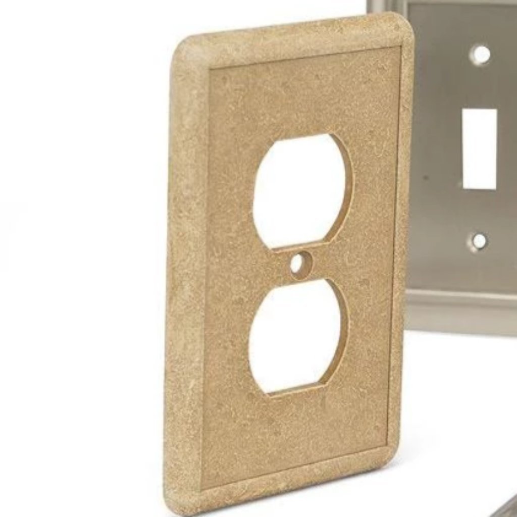 Hampton Bay 1 Duplex Outlet Wall Plate in Noche Damaged Box-outlets, switches, & plates-Tool Mart Inc.