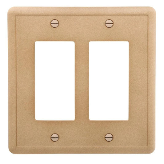 Hampton Bay 2-GFCI Wall Plate, Noche Damaged Box-outlets, switches, & plates-Tool Mart Inc.