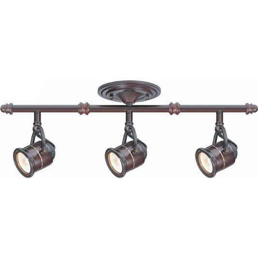 Hampton Bay 3-Light Antique Bronze Ceiling Bar Track Lighting Kit Damaged Box-light-Tool Mart Inc.