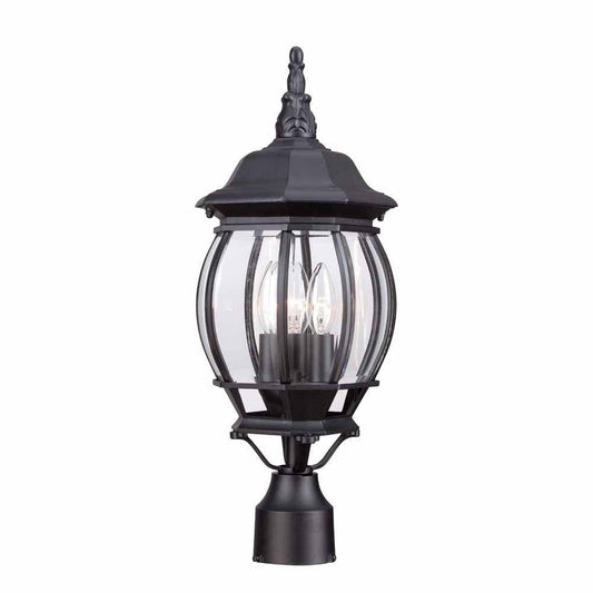 Hampton Bay 3-Light Black Outdoor Lamp Damaged Box-Lighting-Tool Mart Inc.