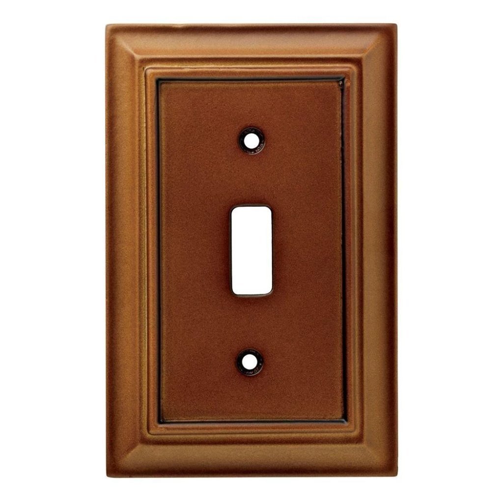 Hampton Bay Architectural Wood Decorative Single Switch Plate, Saddle Damaged Box-outlets, switches, & plates-Tool Mart Inc.