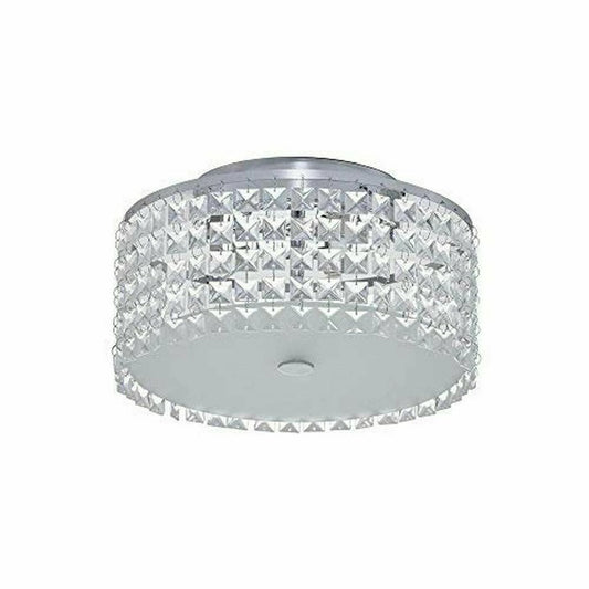 Hampton Bay Glam Cobalt 3-Light brushed Chrome Ceiling Light Damaged Box-light-Tool Mart Inc.