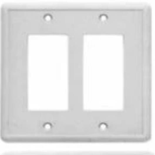 Hampton Bay Gray Decorator Wall Plate Stone Grey Finish 2-toggle Outlet Cover Damaged Box-outlets, switches, & plates-Tool Mart Inc.