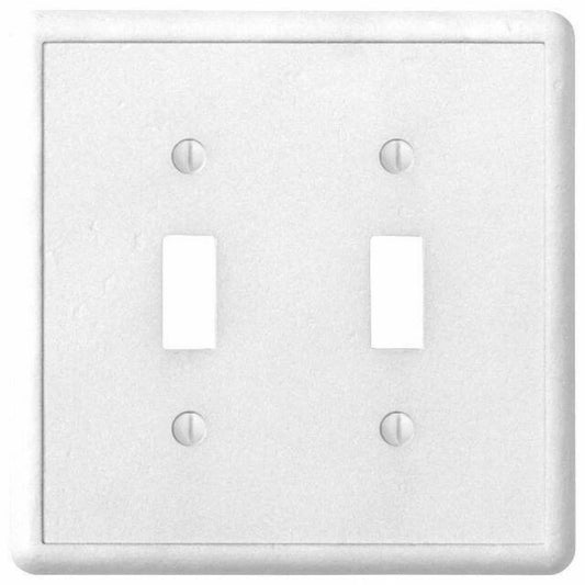 Hampton Bay Stone Grey 2 Gang Toggle Wall Plate Damaged Box-outlets, switches, & plates-Tool Mart Inc.